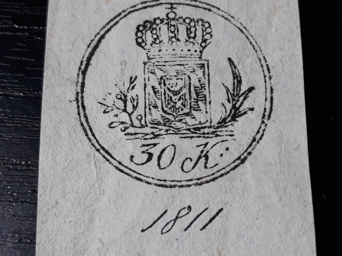 TIMBRU FISCAL VECHI 1811 - STAMPILA FISCALA - 3 KREUZER
