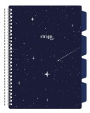 Caiet cu Spirala si Separatoare Strigo Pads Project Book Sky A4, Matematica