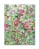 Cumpara ieftin Tablou impasto pictat manual, Flori stilizate, 40x30cm acril pe panza in relief efect 3D, Kenny Varniote