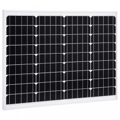 Panou solar 50 W, aluminiu monocristalin si sticla securizata foto