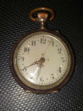 Ceas vechi de buzunar Carcasa ARGINT,functional,Ceas original RAR de colectie