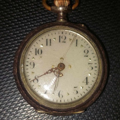 Ceas vechi de buzunar Carcasa ARGINT,functional,Ceas original RAR de colectie