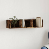 VidaXL Dulap de perete, stejar fumuriu, 75x18x16,5 cm, lemn compozit