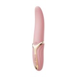 Vibrator ZALO EVE Oral Pleasure, &icirc;n formă de limbă, cu funcție de &icirc;ncălzire, 6 funcții de vibrație, din silicon lichid, lungime 22 cm, roz