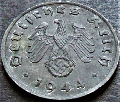 Moneda istorica 1 REICHSPFENNIG - GERMANIA NAZISTA, anul 1944 G * cod 2152 foto