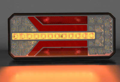 Lampa stop camion LED cu semnalizare dinamica 12 - 24V Omologata U.E. foto