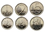 CEHIA █ SET DE MONEDE █ 1 + 2 + 5 Korun █ 2011-2024 █ UNC