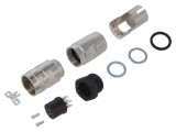 Conector M16 mufă mamă lipire pe cablu PIN 7 5A 300V drept - Conector electric drept M16