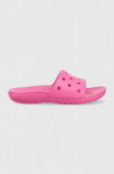 Crocs papuci Classic Slide femei, culoarea roz 206121