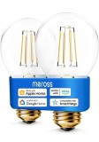 Cumpara ieftin Set 2 Becuri Smart LED, Meross Smart Edison E27, vintage, control prin Apple HomeKit, Alexa, Google Home si SmartThings, reglabile, clasa de consum A