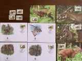 Vietnam - anttilopa - serie 4 timbre MNH, 4 FDC, 4 maxime, fauna wwf