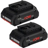 Pachet 2x Bosch ProCORE - Acumulator Li-Ion 18 V 4 Ah indicator nivel incarcare