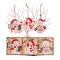 Set 9 Decoratiuni de Craciun din Lemn, Flippy, cu Snur pentru Agatare in Brad, Model Oameni de Zapada, 3 Modele, Diferite Dimensiuni, Multicolor