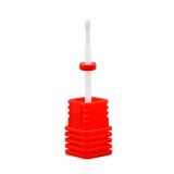 Duză din ceramică pentru cuticulă, br&acirc;u roșu, F Small Round V L (C)