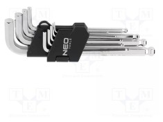 Set chei imbus sferic 9 piese oțel crom-vanadium NEO TOOLS