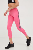 Adidas Performance leggins de alergare Run Icons femei, culoarea roz, cu imprimeu
