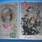 HOPCT 1739 COPII -TCV-ROMANTICA-FRANTA-LOT 2 CARTI POSTALE VECHI-CIRCULATE