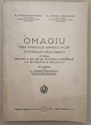 OMAGIU PREA SFINTITULUI ARHIEREU VICAR JUSTINIAN VASLUIANU , IASI 1947 foto