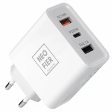 NeoFier Triple Port USB-C 20W, 1xUSB-A 18W, 1xUSB-A 10.5W, White
