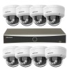 Sistem supraveghere IP Hikvision 8 camere 4K IR 30m lumina alba 30m lentila 2.8mm microfon, NVR 8 canale PoE 12MP AcuSense SafetyGuard Surveillance