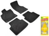 Covorase auto din mocheta Umbrella pentru Volkswagen Passat VIII [B8] (2014-prezent) + Odorizant Auto Bradut Wunder-Baum Zitrone (Lamaie)