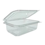 Set 100 caserole transparente din PET, cu capac atasat, 1000 ml