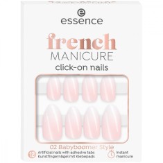 Unghii false french manicure click-on nails 02 - Babyboomer Style, 12 bucati, Essence