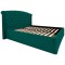 Pat Matrimonial Alison tapitat cu somiera rabatabila diverse dimensiuni, culoare verde - 120x200