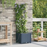 vidaXL Ghivece pentru grădină Gri 40 x 40 x 142 cm Oțel