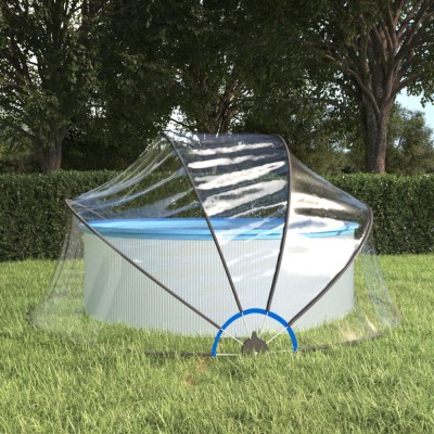 vidaXL Cupolă pentru piscină, 315x158 cm, PVC, rotund foto
