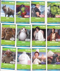 bnk crc Cartonase de colectie Sainsbury`s lot 80 bucati Star Wars Marvel Disney