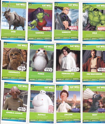 bnk crc Cartonase de colectie Sainsbury`s lot 80 bucati Star Wars Marvel Disney foto