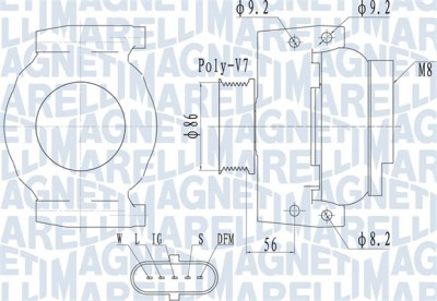 MAGNETI MARELLI 063731917010 Generator / Alternator foto