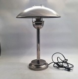 veioza de masa electrica design postmodern ATRIUM Bauhaus Germania 1970s Ciuperca metal Crom mid century modern