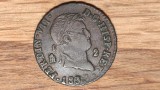 Spania - moneda de colectie istorica - 2 maravedis 1833 - Fernando VII (Segovia), Europa