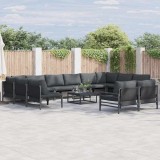 Cumpara ieftin Set de canapele pentru grădină 12 pcs Antracit Oțel