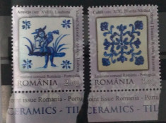 ROMANIA 2010, LP 1869, EM. COM. ROMANIA-PORTUGALIA CERAMICA, MNH foto