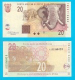 Africa de Sud (p#129) 20 Rand 2009 UNC &#039;Elefanți&#039; serie: AJ55368xx B