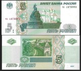 RUSIA 5 RUBLE 1997 ( 2022 - 2023 ) [1] P-267a.2 ( Litere prefix Mic / Mic ) , UNC , necirculata