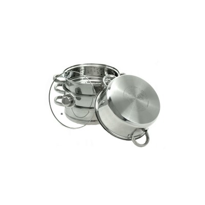 Set de 5 piese, oala pentru fiert cu abur, inox, 20 cm 3.1litri Kinghoff foto