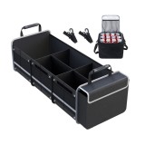 Organizator Auto pentru Portbagaj, Flippy, Model Pliabil, din Panza, cu Geanta Termoizolanta Detasabila, 3 Compartimente, Curele Ajustabile, 90 x 35 x