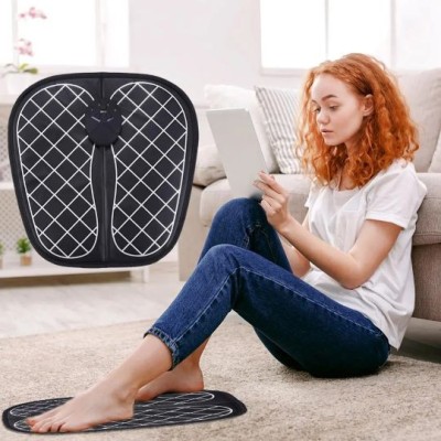 Aparat inteligent pentru masajul picioarelor SERBY, terapie si stimularea musculara, 8 moduri de functionare, incarcare cu USB, negru foto