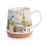 Cana Craciun portelan multicolor &Oslash; 11 cm x 11 H, 500 ml