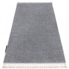 Covor Berber 9000 gri deschis Franjuri shaggy, 200x290 cm, Dreptunghi, Polipropilena