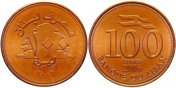 Liban 2006 - 100 livres UNC