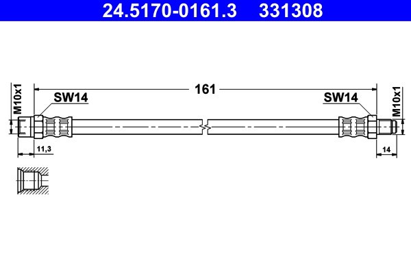 ATE 24.5170-0161.3 Furtun frana