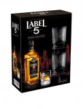 Cumpara ieftin Whisky Label 5 0.7L + 2 pahare