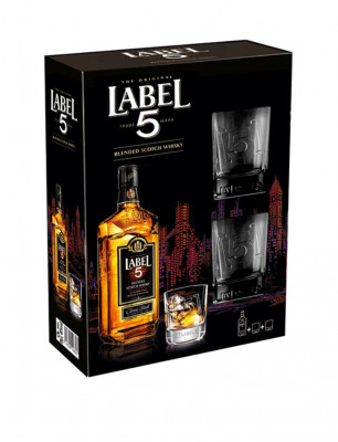 Whisky Label 5 0.7L + 2 pahare foto