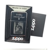 Bricheta Personalizata Zippo Gravata cu Poza si Textul Tau
