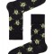 Șosete haioase cu model avocado, DiWaRi Happy 080 - Negru, 25 (40-41)